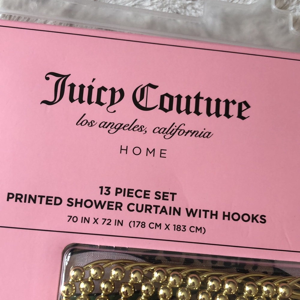 Juicy Couture Pink Jack O’Lantern Shower Curtain - Halloween - Picture 2 of 8